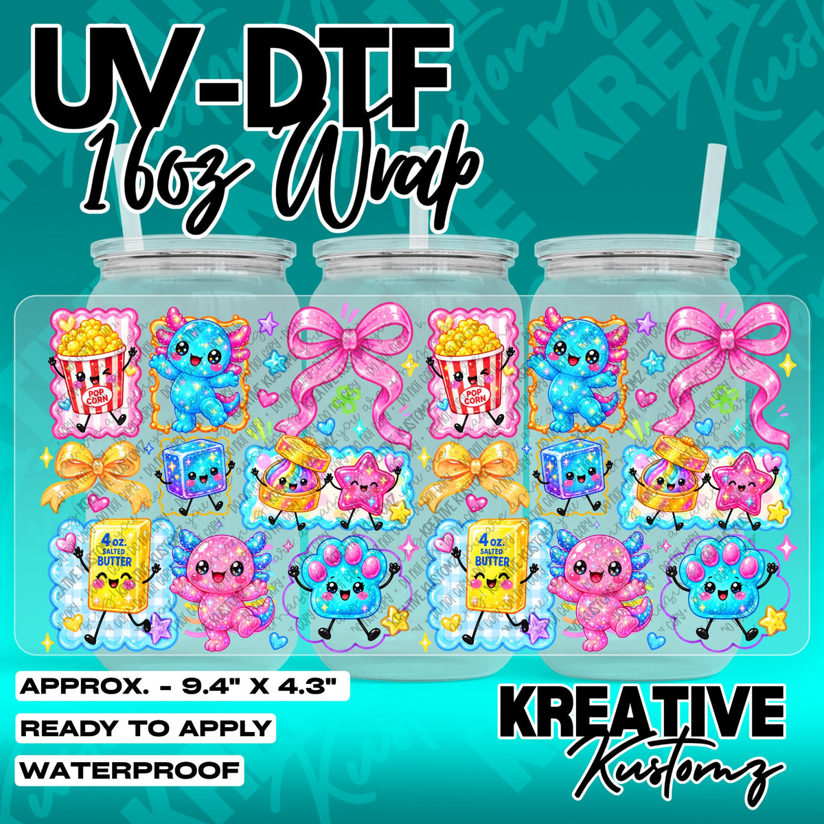 7847 | UV DTF Cup Wrap for 16oz Libbey Glass