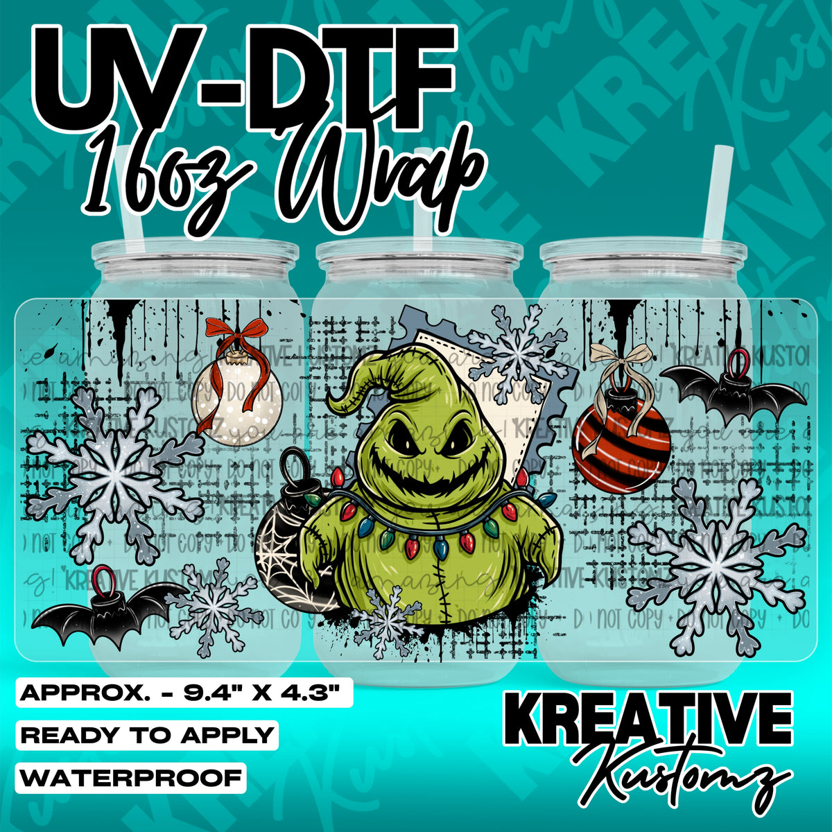7873 | UV DTF Cup Wrap for 16oz Libbey Glass