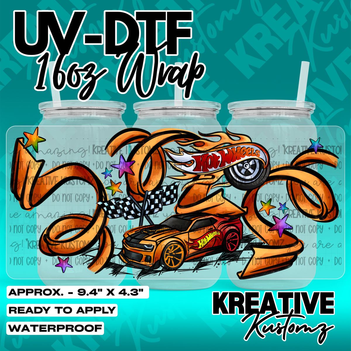 7886 | UV DTF Cup Wrap for 16oz Libbey Glass
