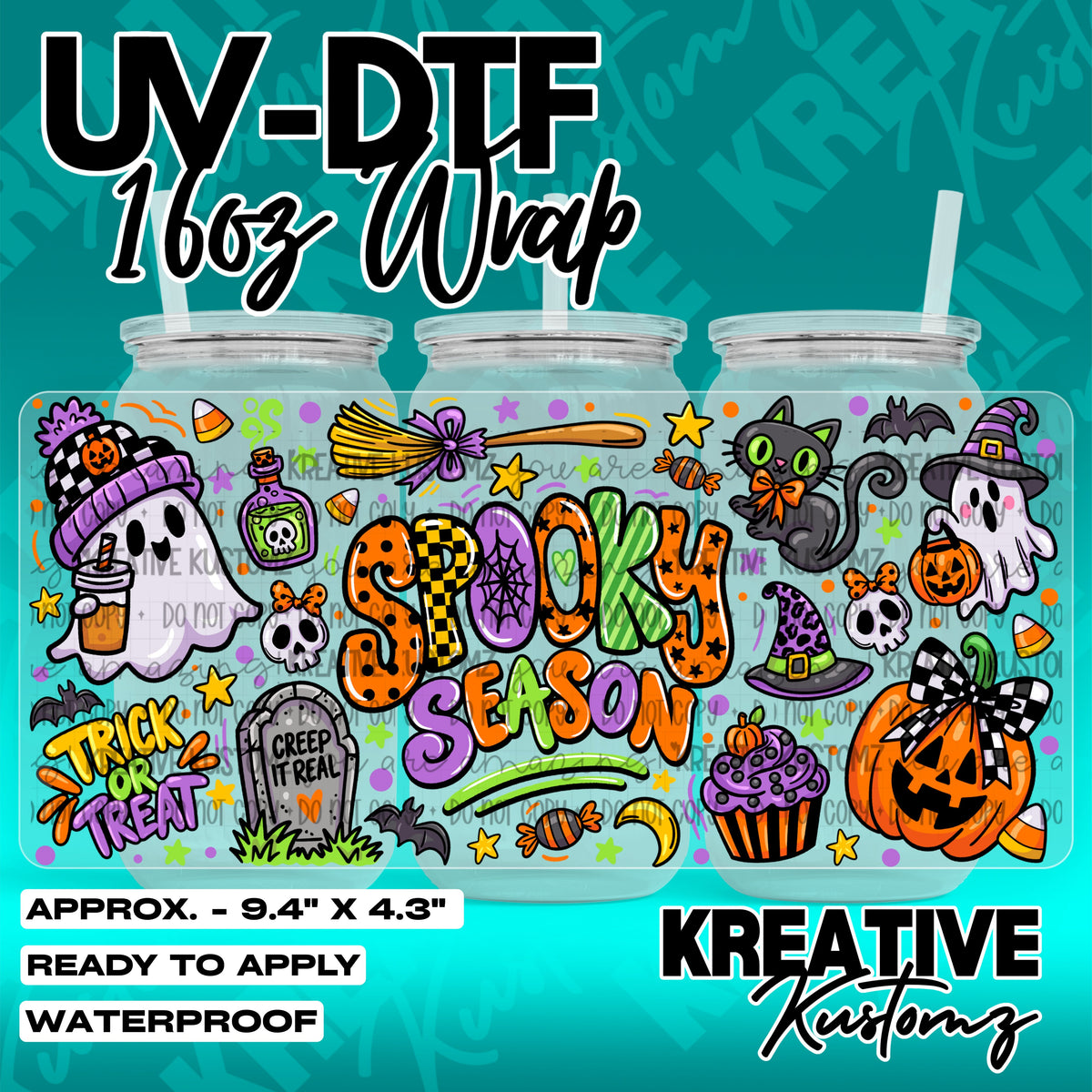 7891 | UV DTF Cup Wrap for 16oz Libbey Glass