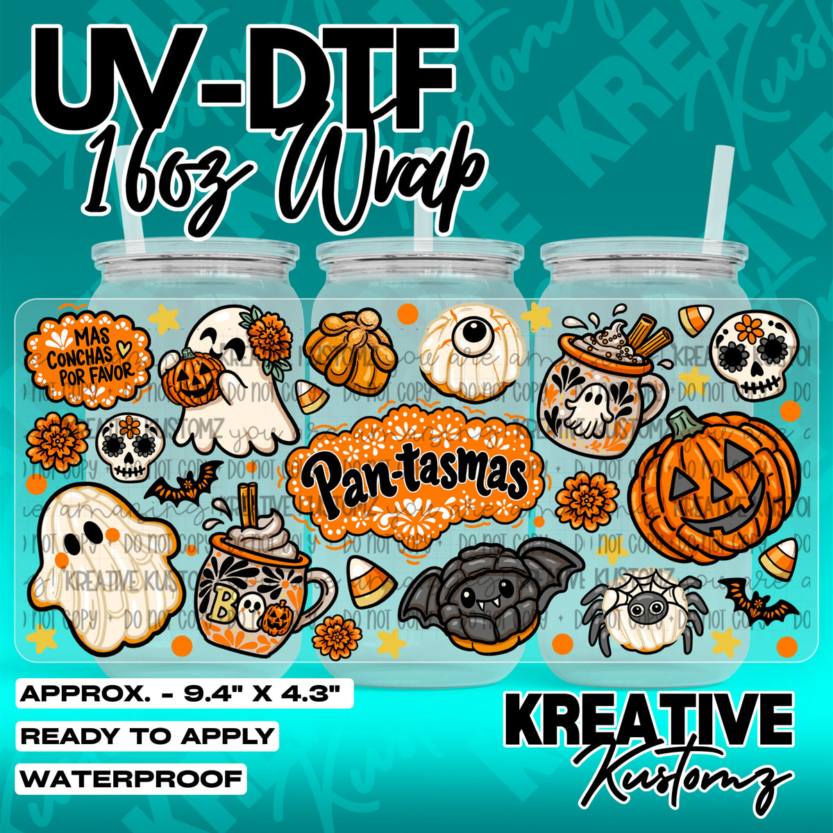 7892 | UV DTF Cup Wrap for 16oz Libbey Glass