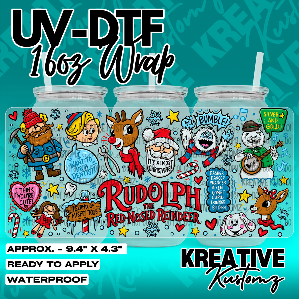 7902 | UV DTF Cup Wrap for 16oz Libbey Glass