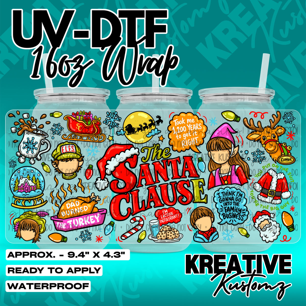 7903 | UV DTF Cup Wrap for 16oz Libbey Glass