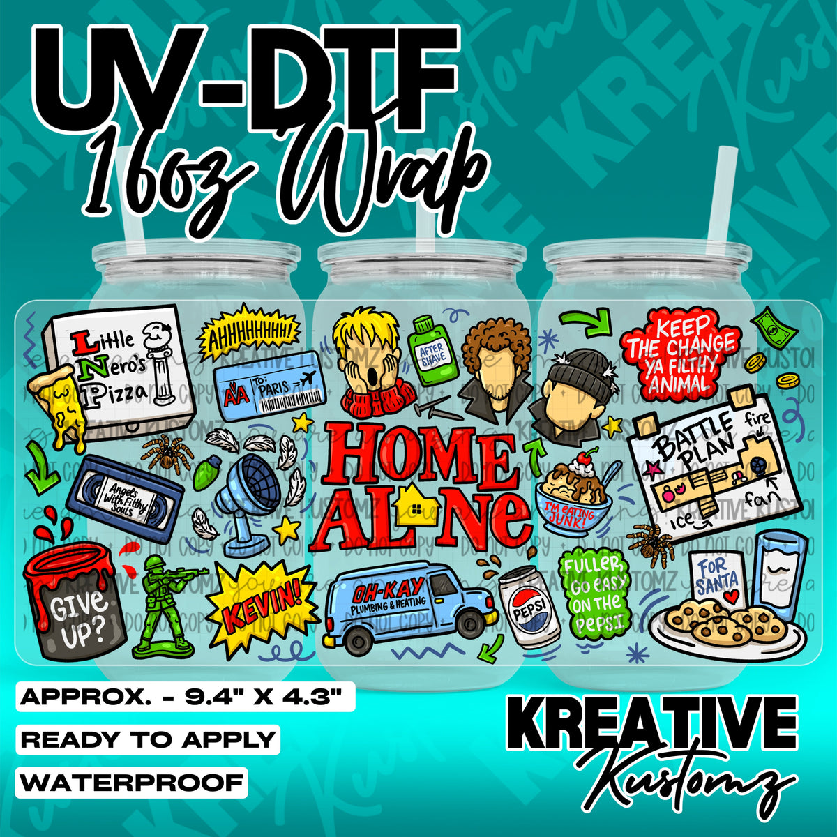 7905 | UV DTF Cup Wrap for 16oz Libbey Glass