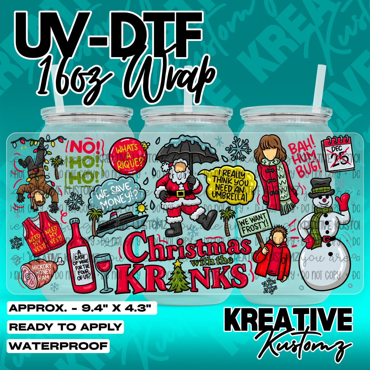 7908 | UV DTF Cup Wrap for 16oz Libbey Glass