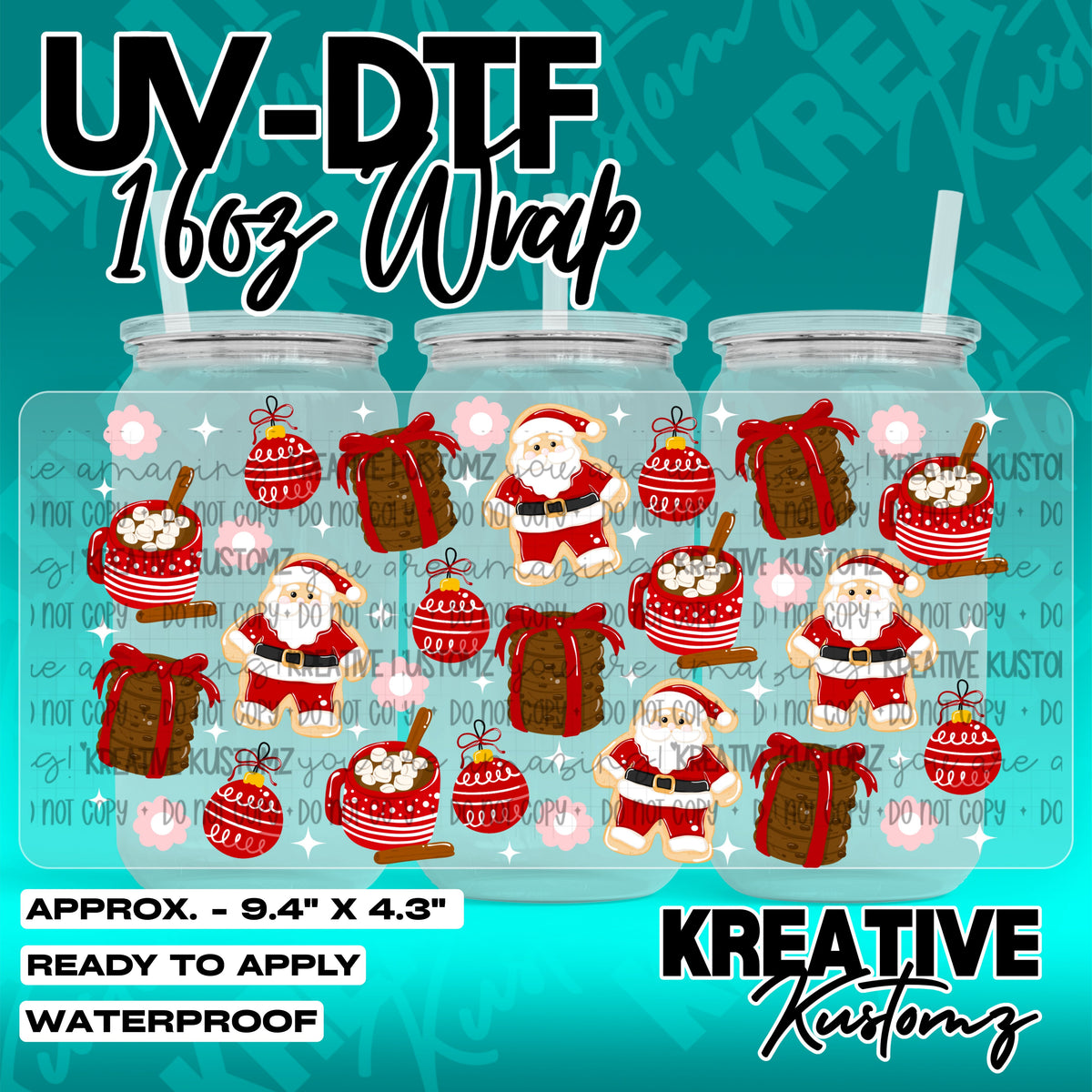 7914 | UV DTF Cup Wrap for 16oz Libbey Glass