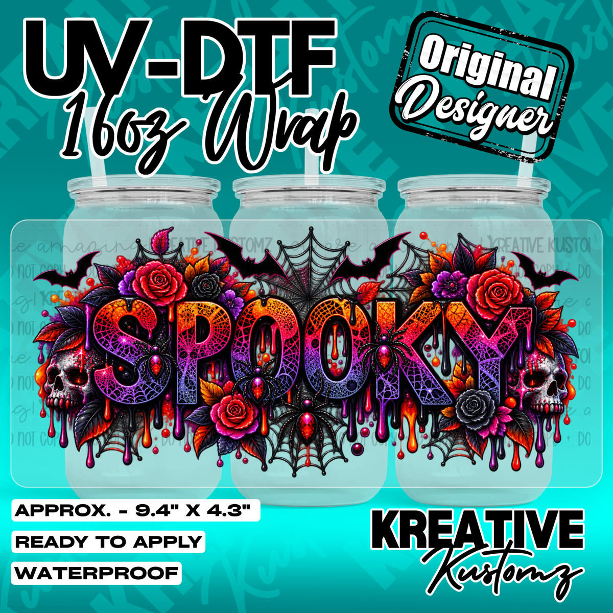 7929 | UV DTF Cup Wrap for 16oz Libbey Glass