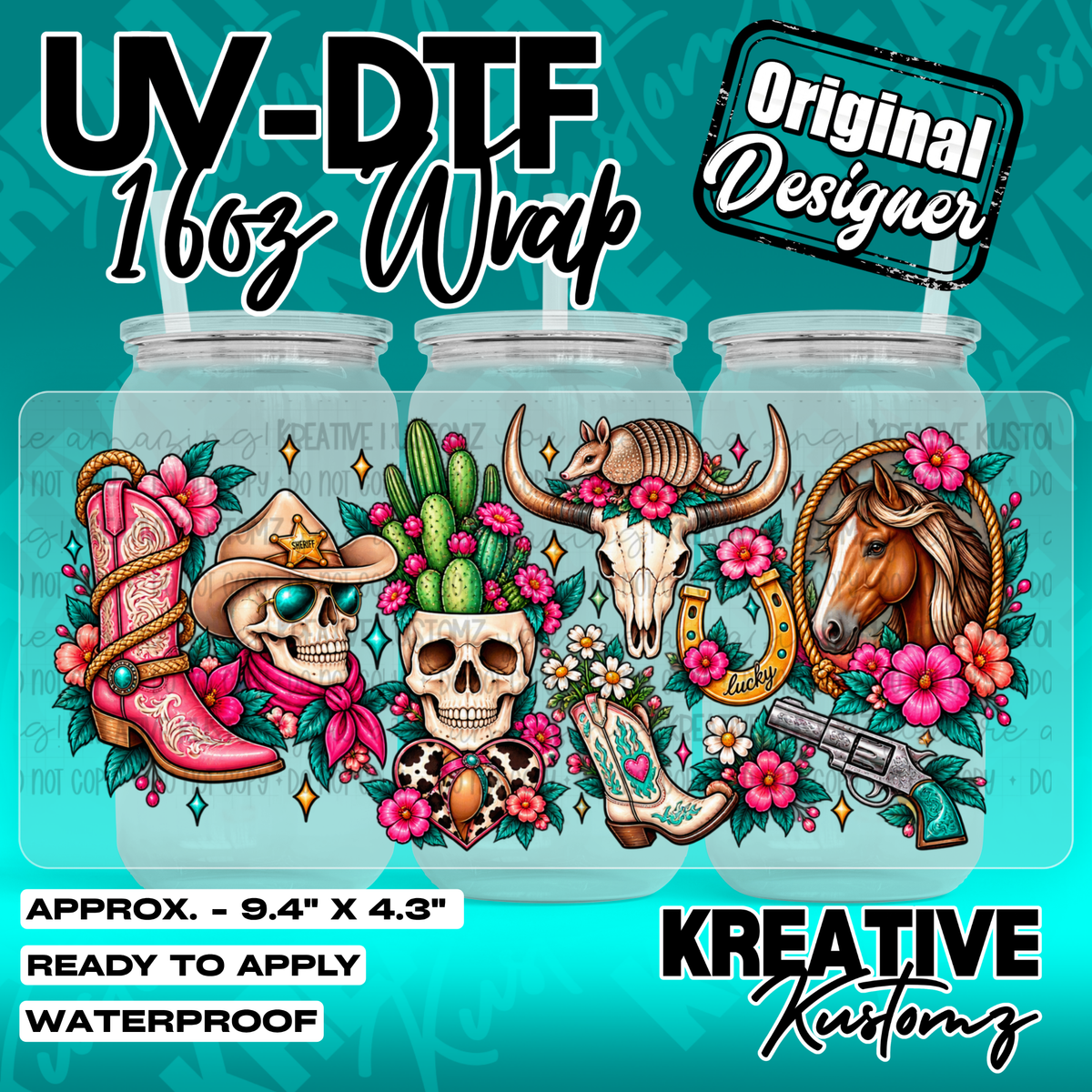 7930 | UV DTF Cup Wrap for 16oz Libbey Glass