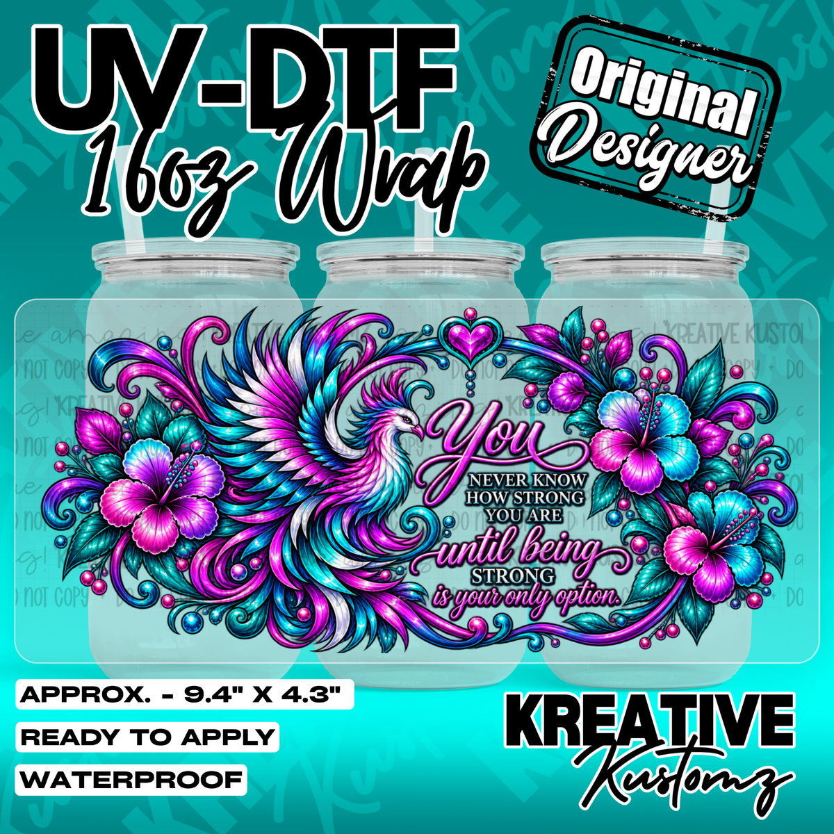 7931 | UV DTF Cup Wrap for 16oz Libbey Glass