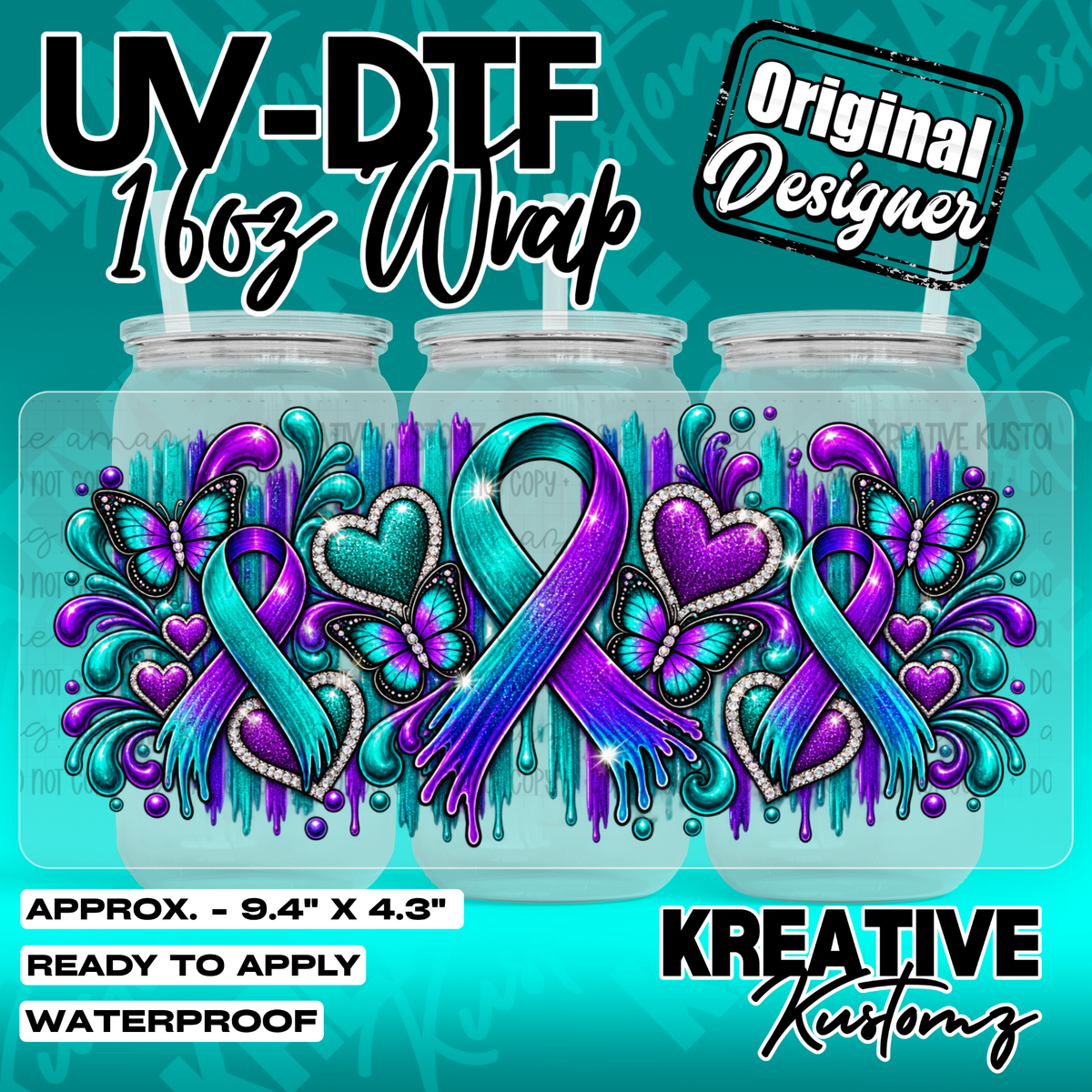 7932 | UV DTF Cup Wrap for 16oz Libbey Glass