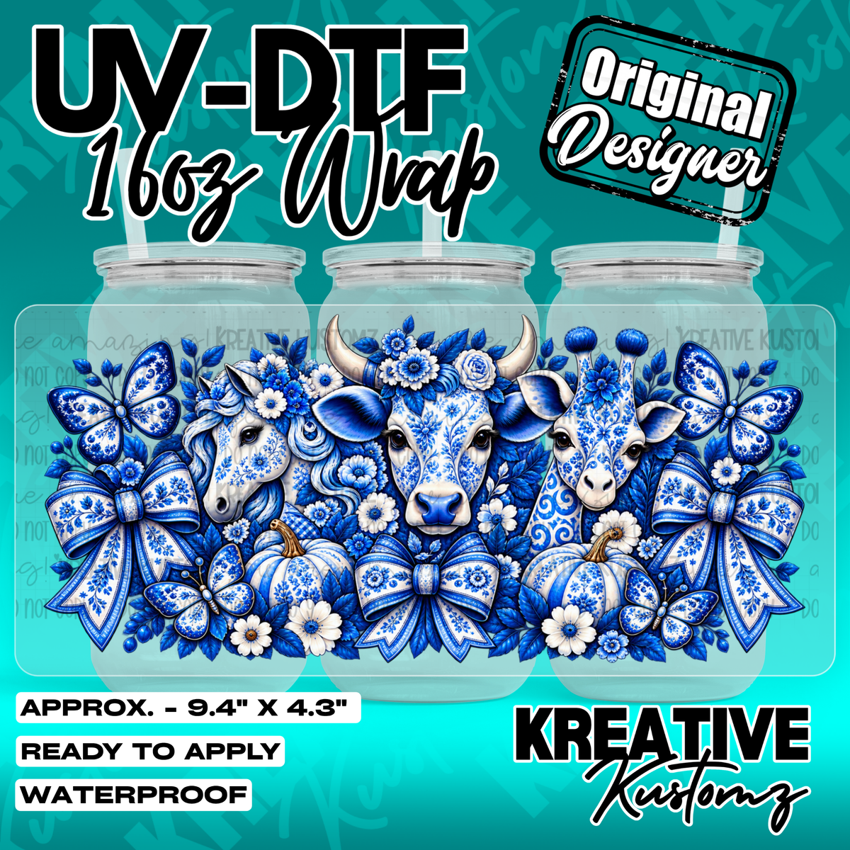 7937 | UV DTF Cup Wrap for 16oz Libbey Glass