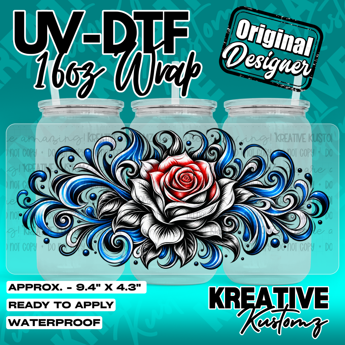 7939 | UV DTF Cup Wrap for 16oz Libbey Glass