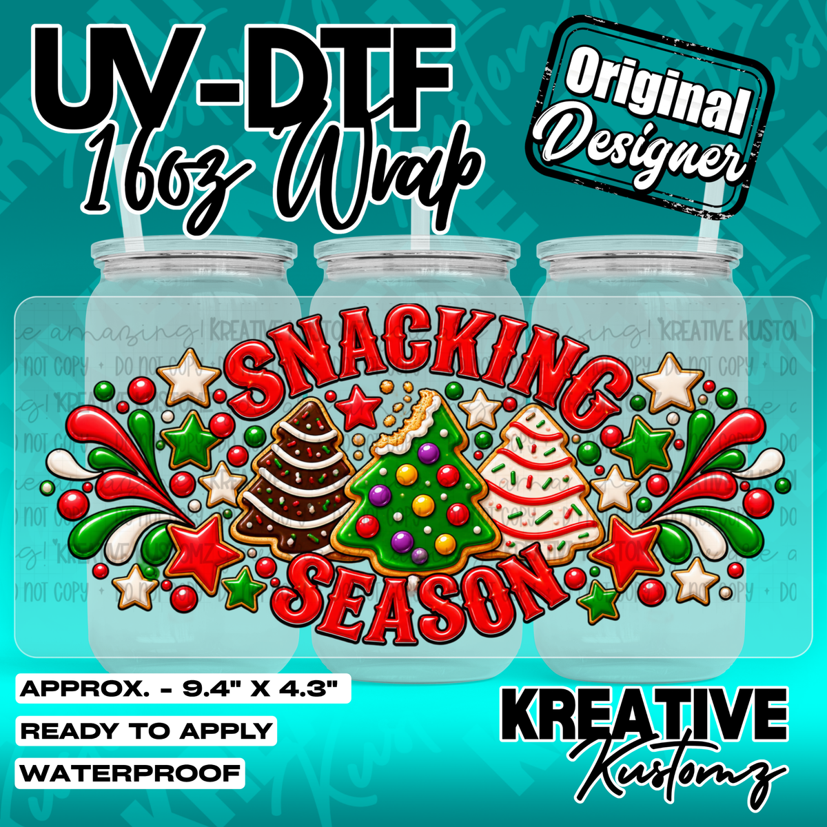 7940 | UV DTF Cup Wrap for 16oz Libbey Glass