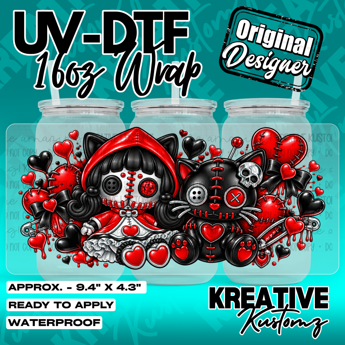 7958 | UV DTF Cup Wrap for 16oz Libbey Glass