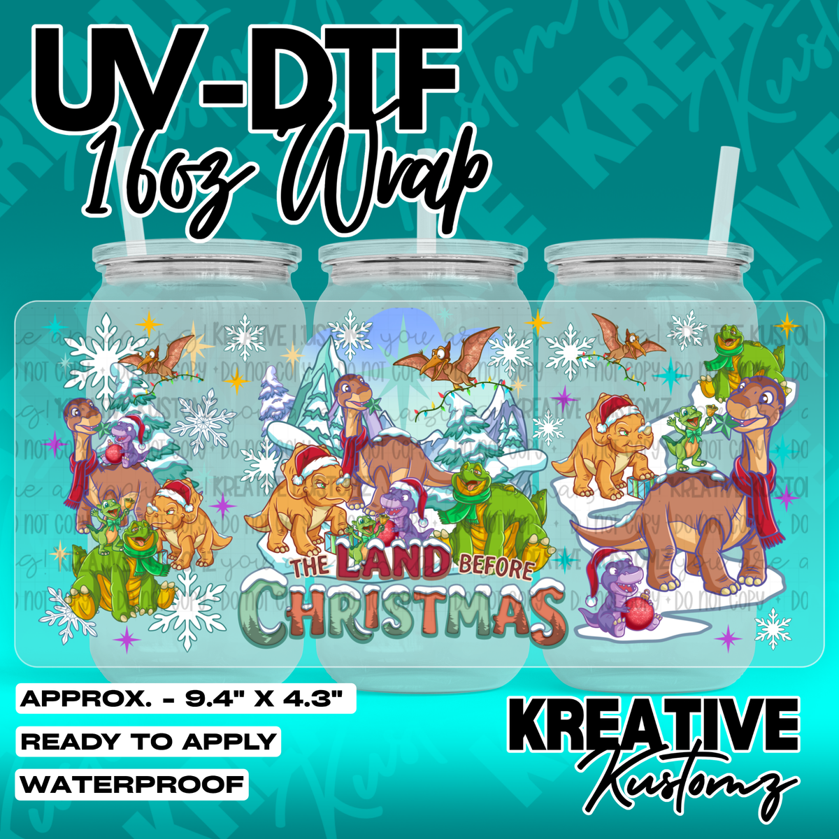 7968 | UV DTF Cup Wrap for 16oz Libbey Glass
