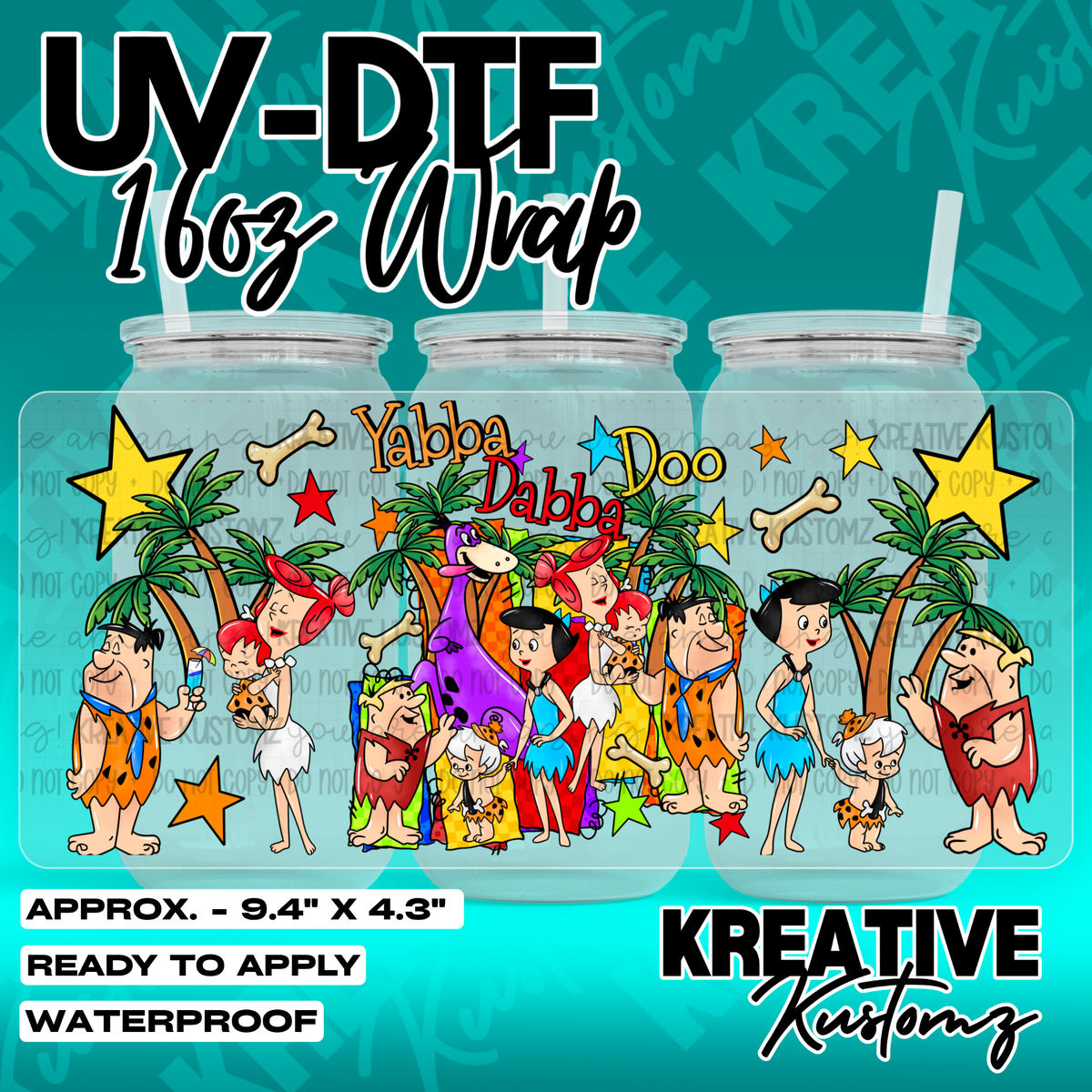7969 | UV DTF Cup Wrap for 16oz Libbey Glass