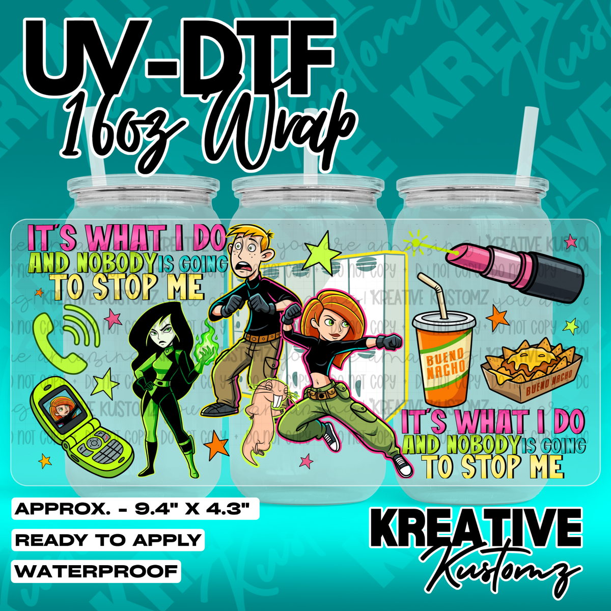 7971 | UV DTF Cup Wrap for 16oz Libbey Glass