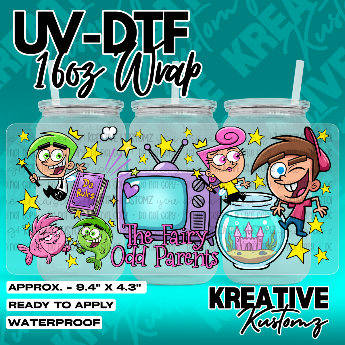 7973 | UV DTF Cup Wrap for 16oz Libbey Glass