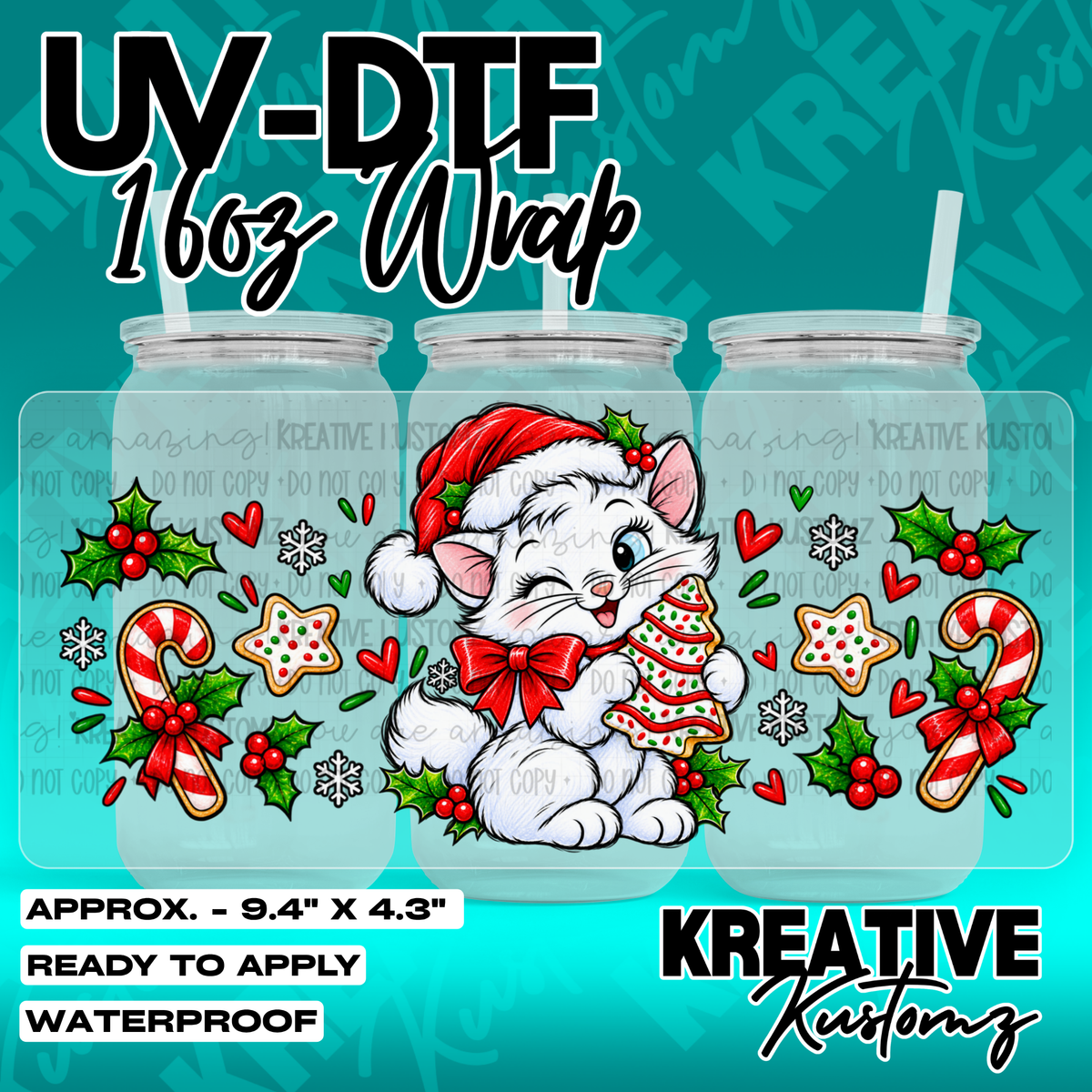 7986 | UV DTF Cup Wrap for 16oz Libbey Glass