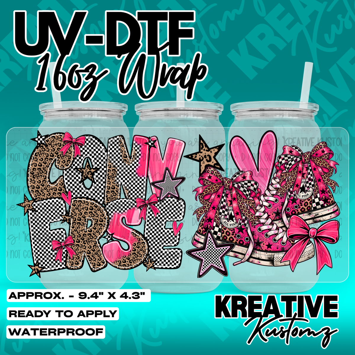 7991 | UV DTF Cup Wrap for 16oz Libbey Glass
