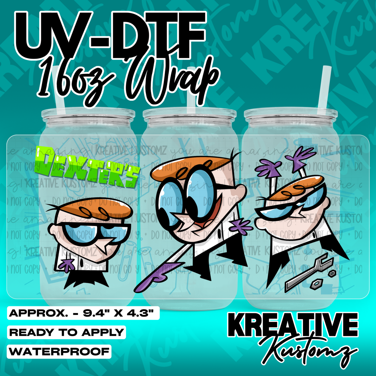 7993 | UV DTF Cup Wrap for 16oz Libbey Glass