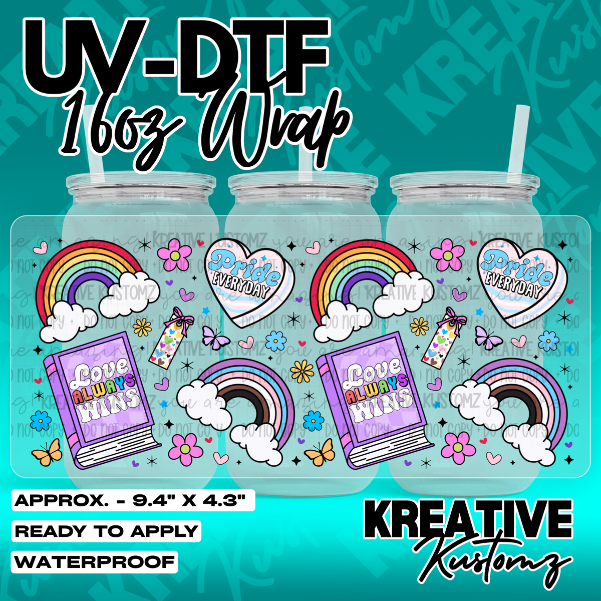 7995 | UV DTF Cup Wrap for 16oz Libbey Glass