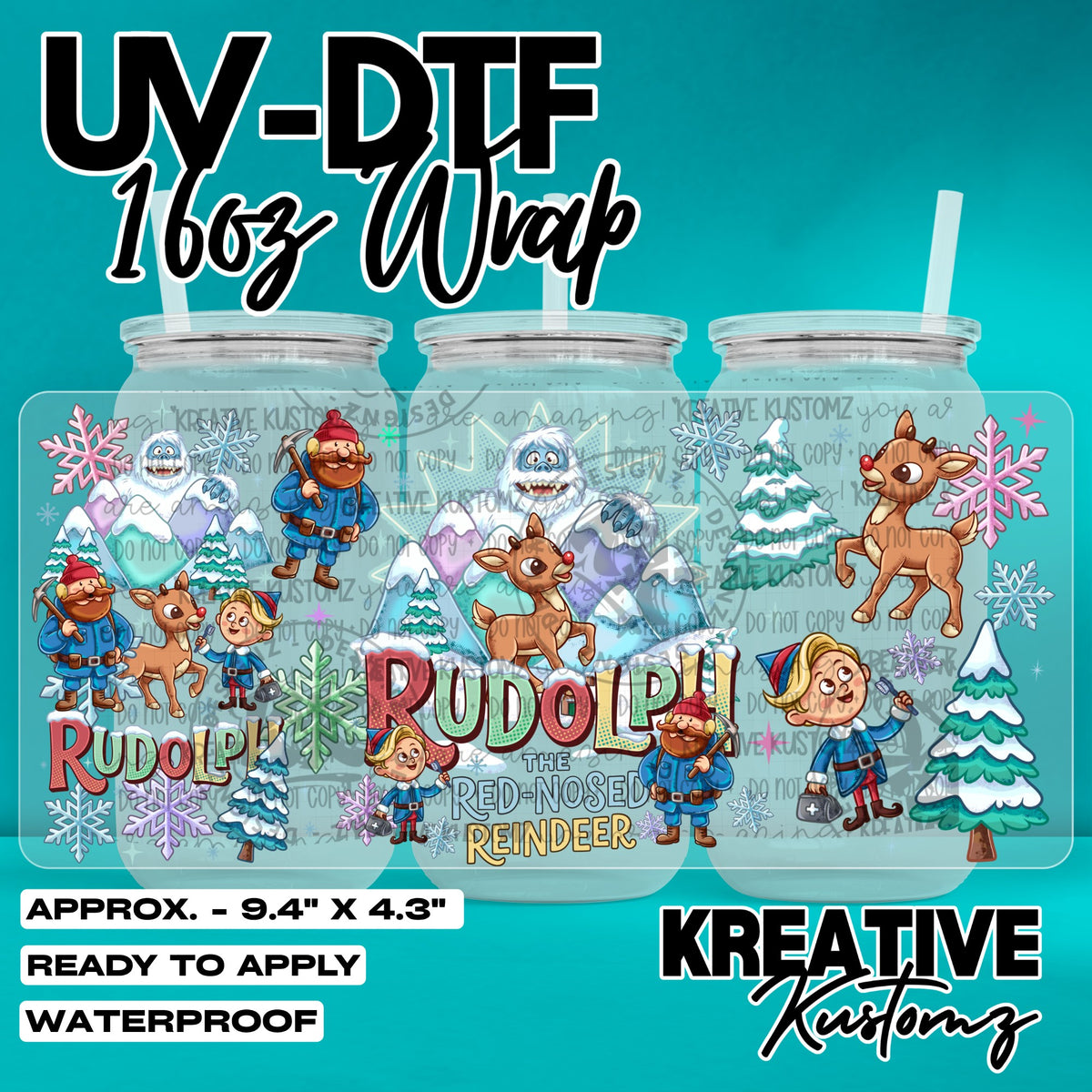 8026 | UV DTF Cup Wrap for 16oz Libbey Glass