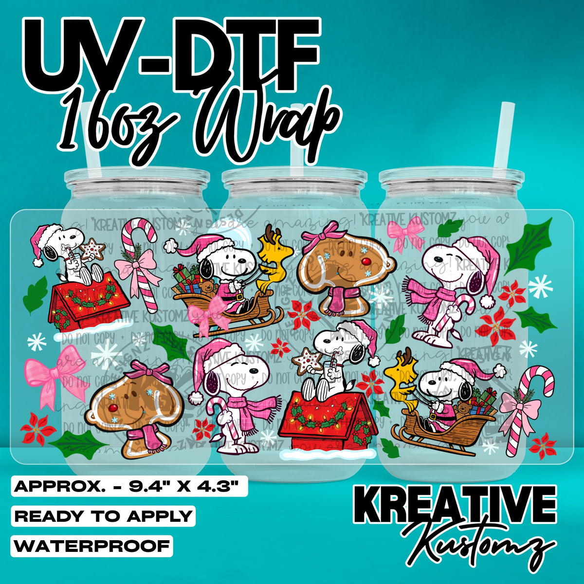 8036 | UV DTF Cup Wrap for 16oz Libbey Glass