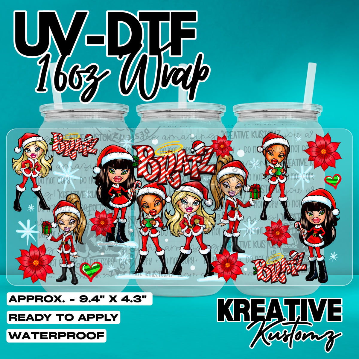 8037 | UV DTF Cup Wrap for 16oz Libbey Glass