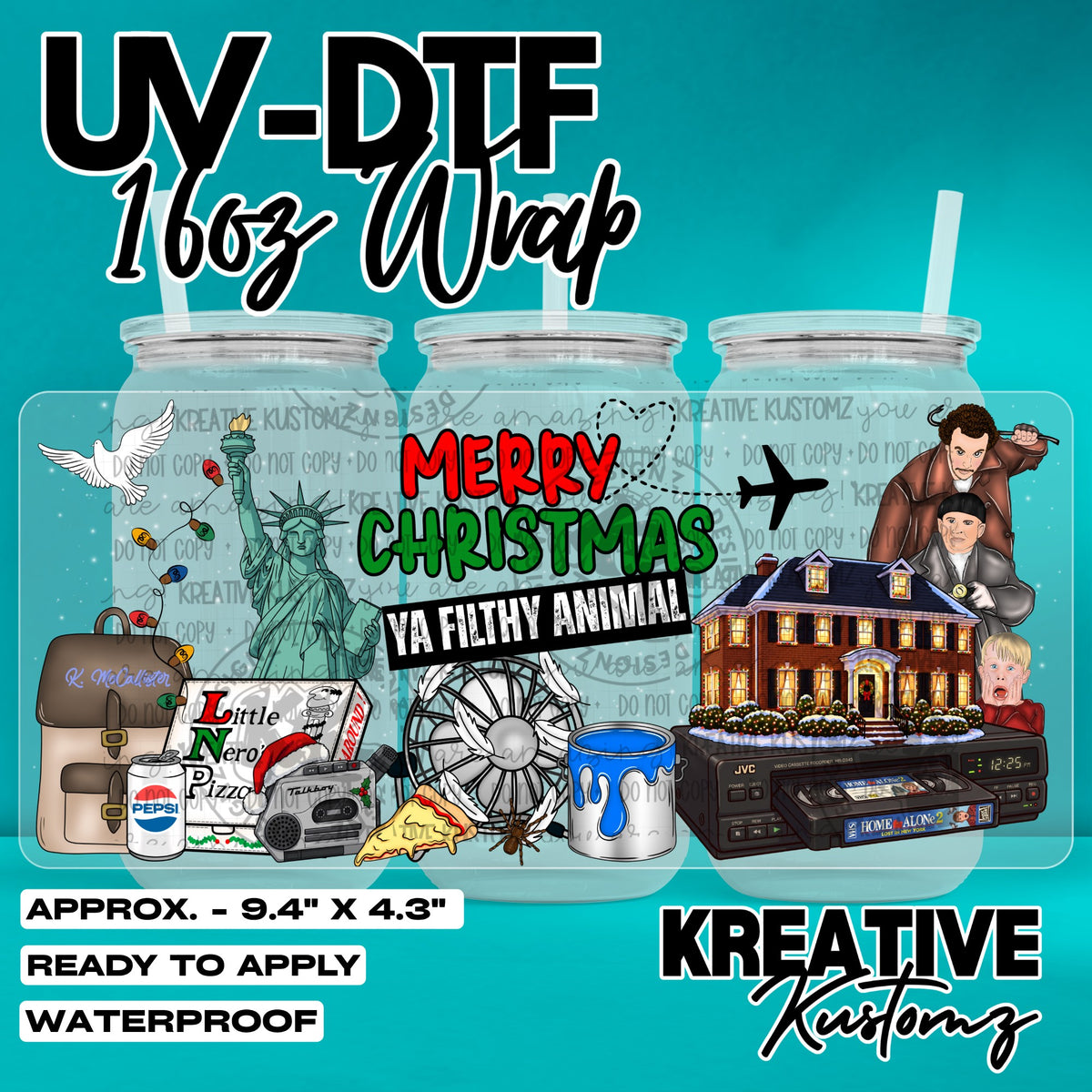8039 | UV DTF Cup Wrap for 16oz Libbey Glass