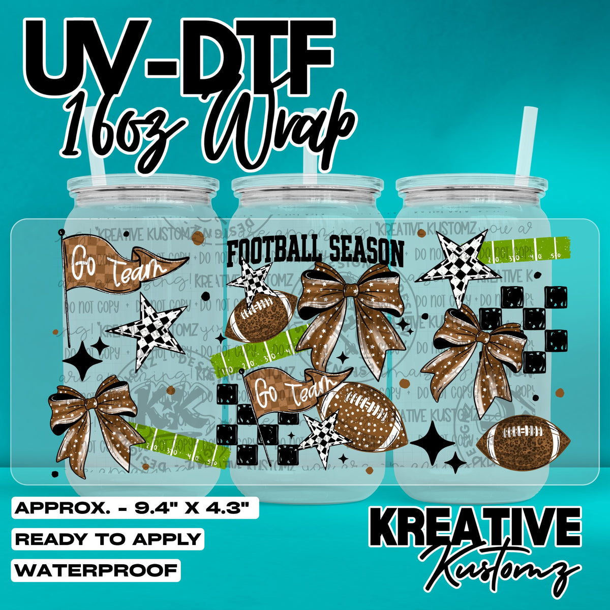 8044 | UV DTF Cup Wrap for 16oz Libbey Glass