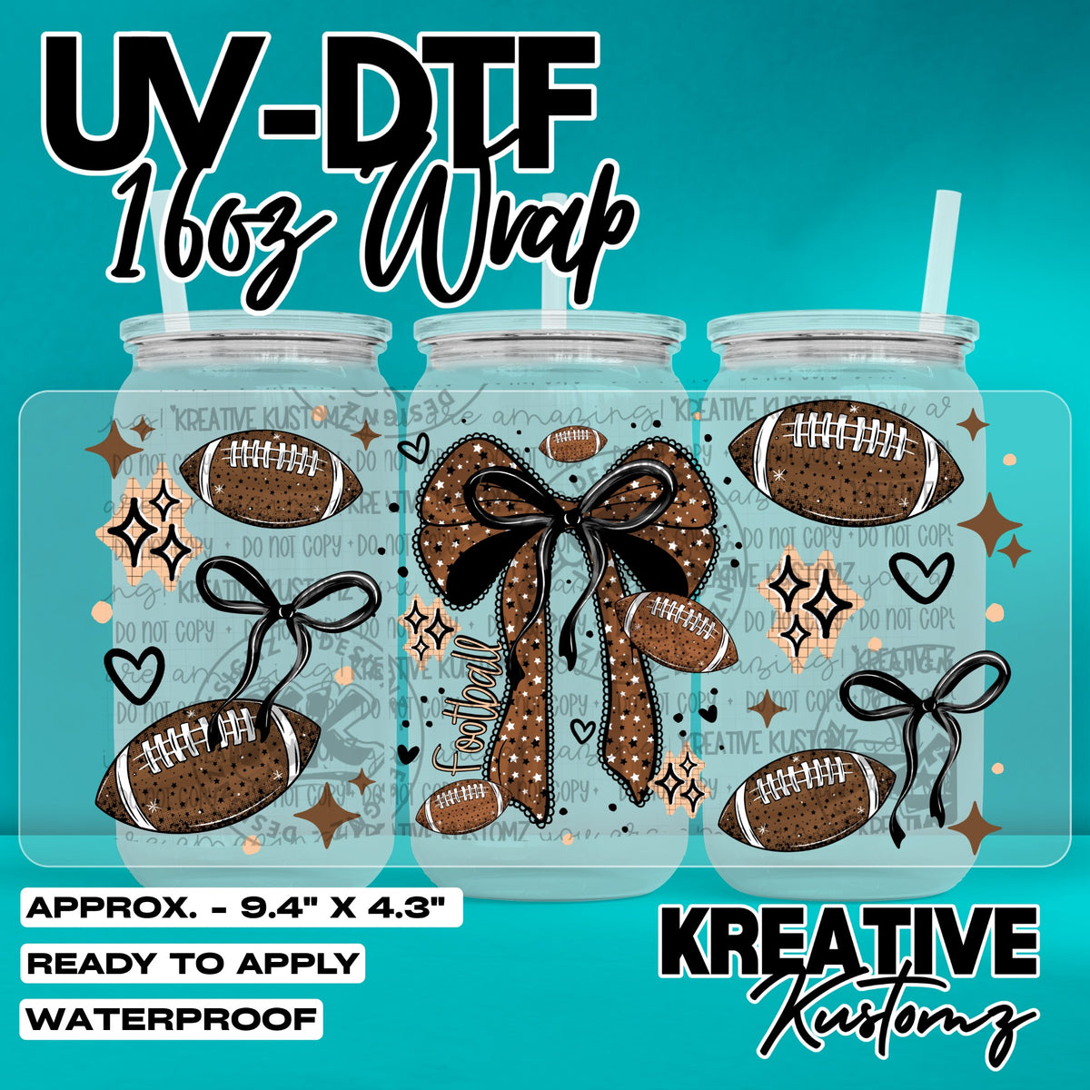 8045 | UV DTF Cup Wrap for 16oz Libbey Glass
