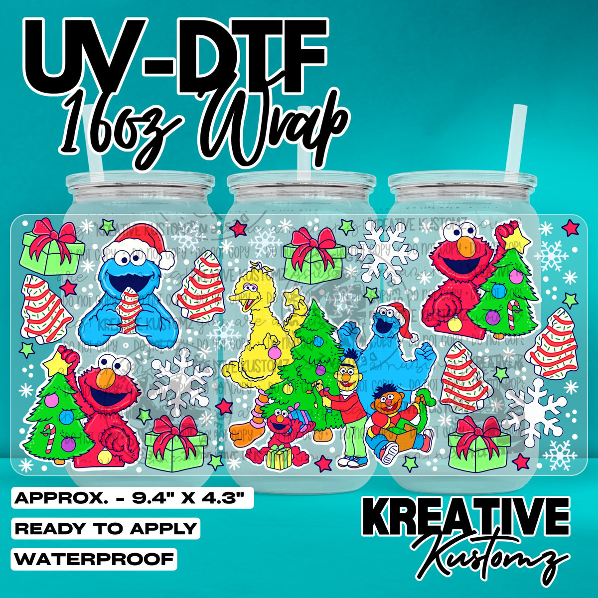 8059 | UV DTF Cup Wrap for 16oz Libbey Glass