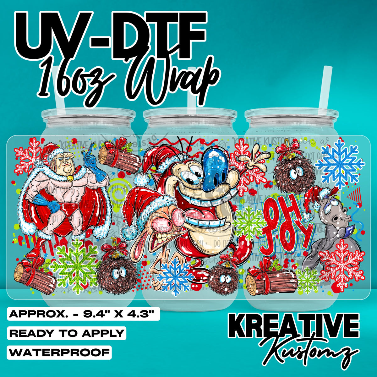8063 | UV DTF Cup Wrap for 16oz Libbey Glass