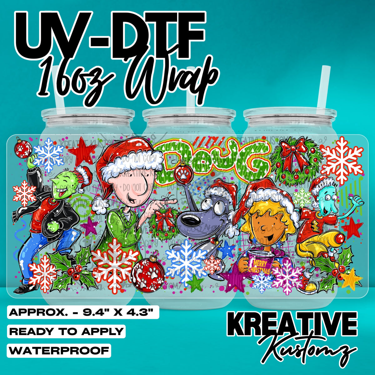 8064 | UV DTF Cup Wrap for 16oz Libbey Glass