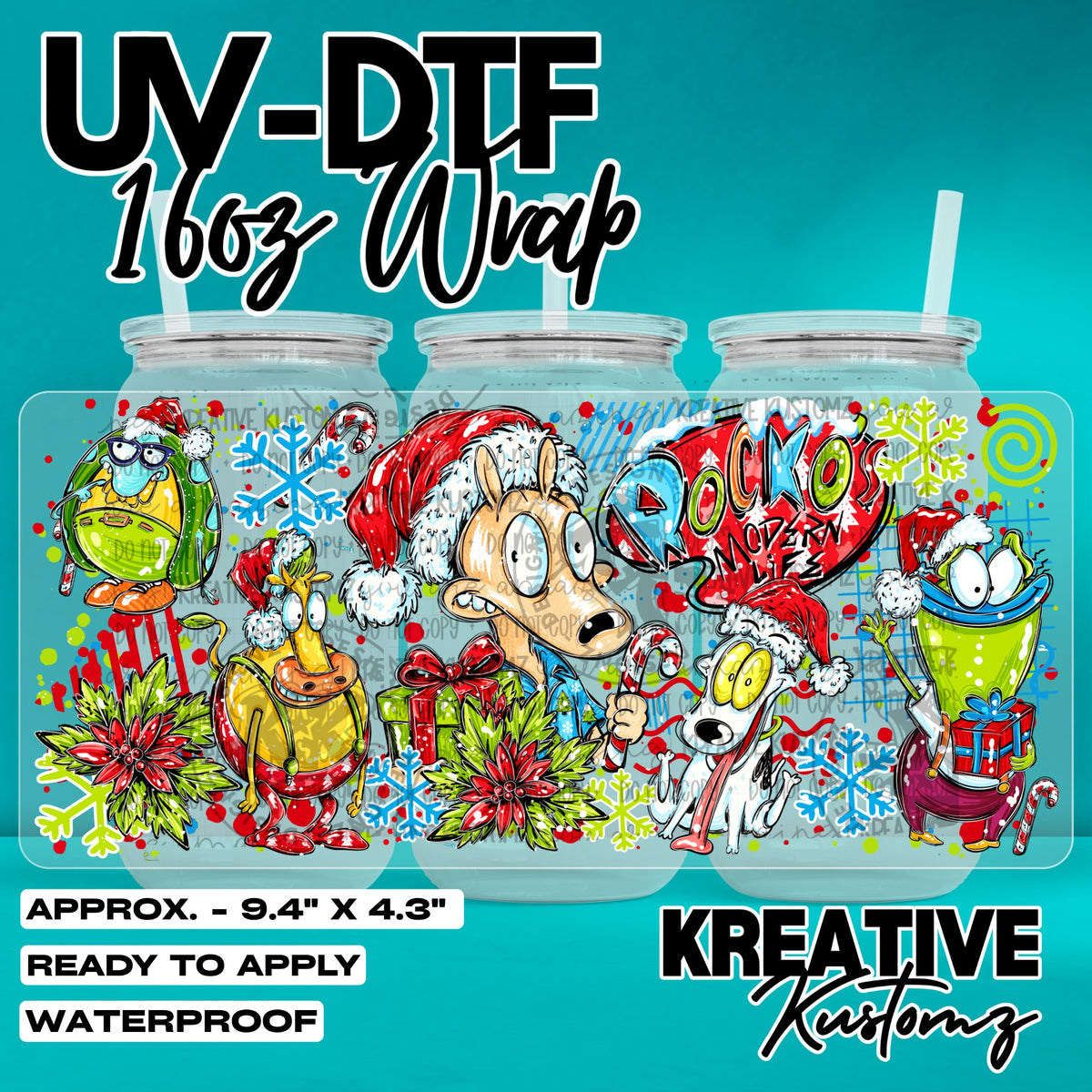 8065 | UV DTF Cup Wrap for 16oz Libbey Glass