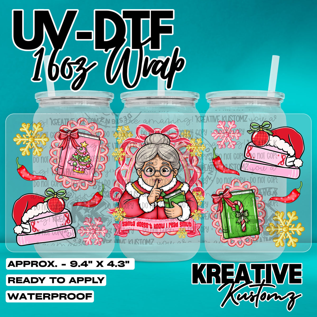 8077 | UV DTF Cup Wrap for 16oz Libbey Glass