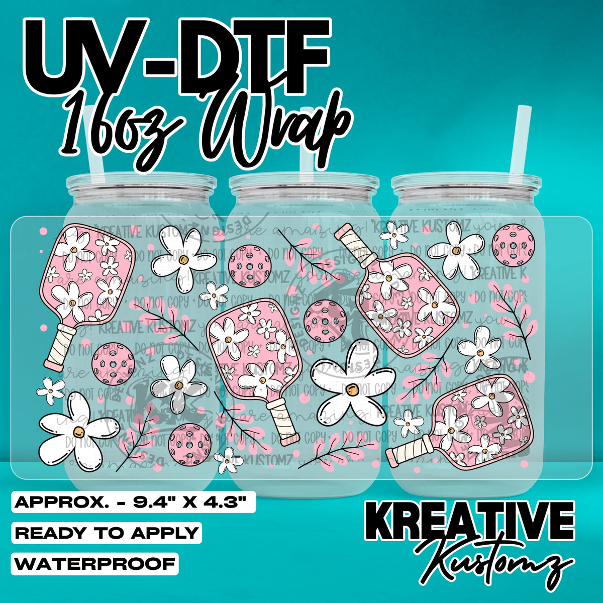 8092 | UV DTF Cup Wrap for 16oz Libbey Glass