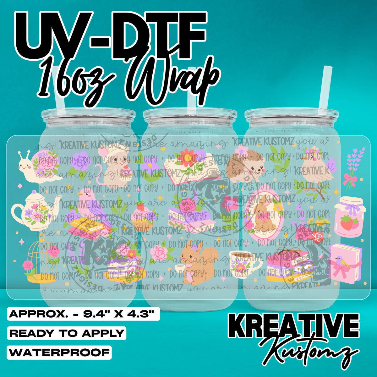 8103 | UV DTF Cup Wrap for 16oz Libbey Glass
