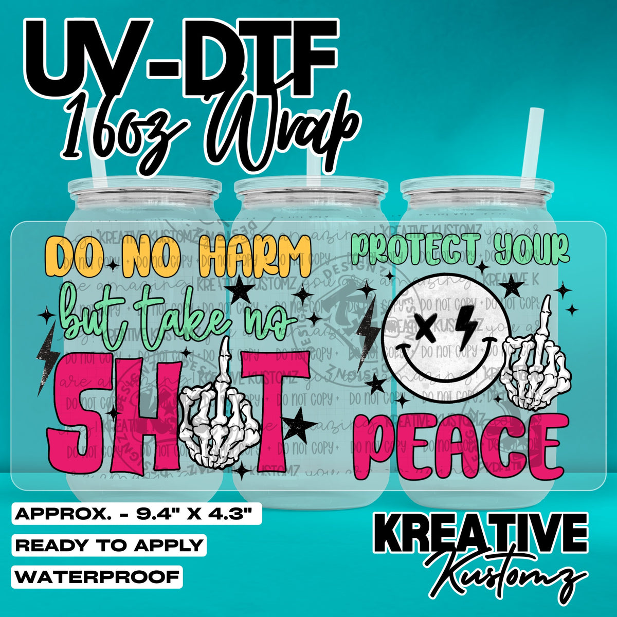 8107 | UV DTF Cup Wrap for 16oz Libbey Glass