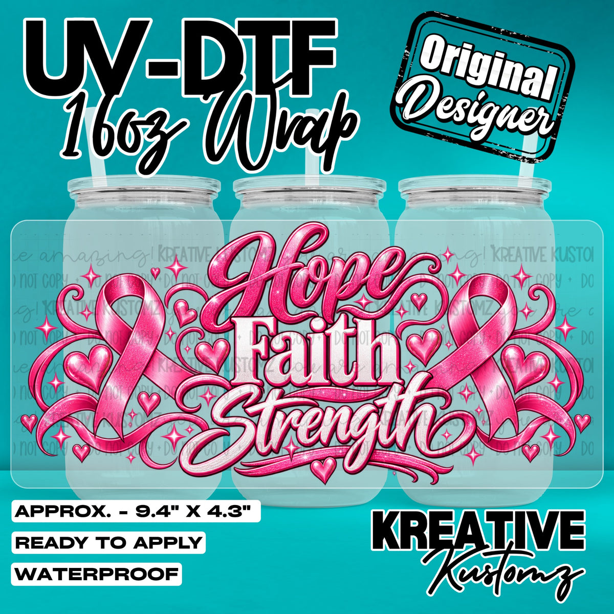 8125 | UV DTF Cup Wrap for 16oz Libbey Glass