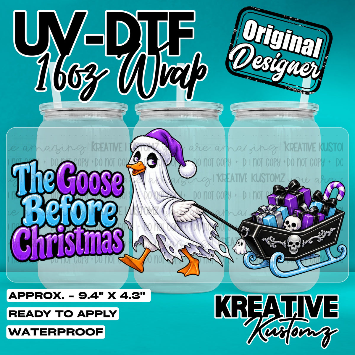 8148 | UV DTF Cup Wrap for 16oz Libbey Glass