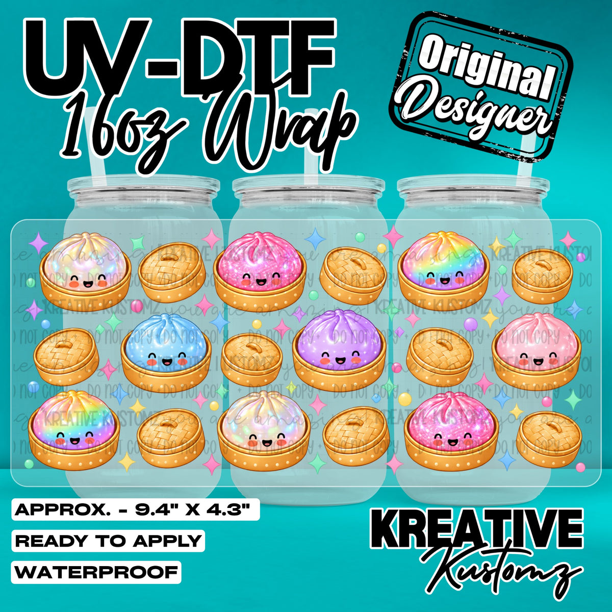 8166 | UV DTF Cup Wrap for 16oz Libbey Glass