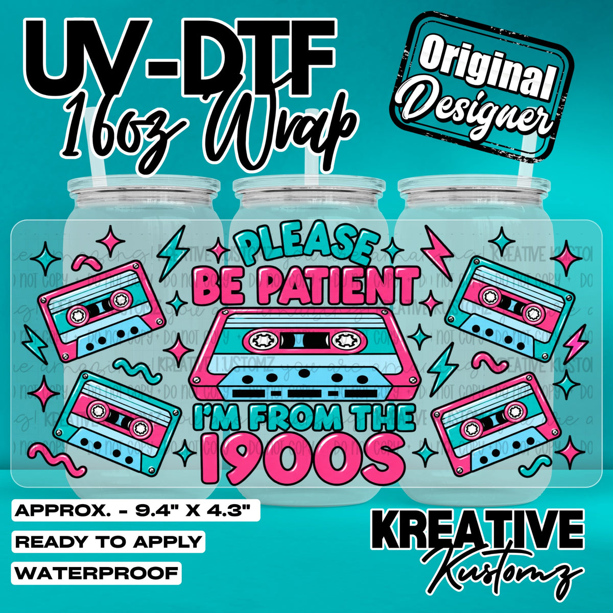 8171 | UV DTF Cup Wrap for 16oz Libbey Glass