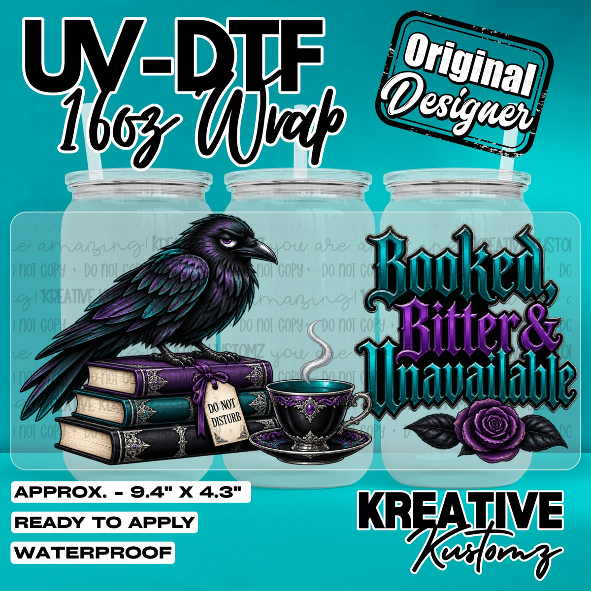 8176 | UV DTF Cup Wrap for 16oz Libbey Glass