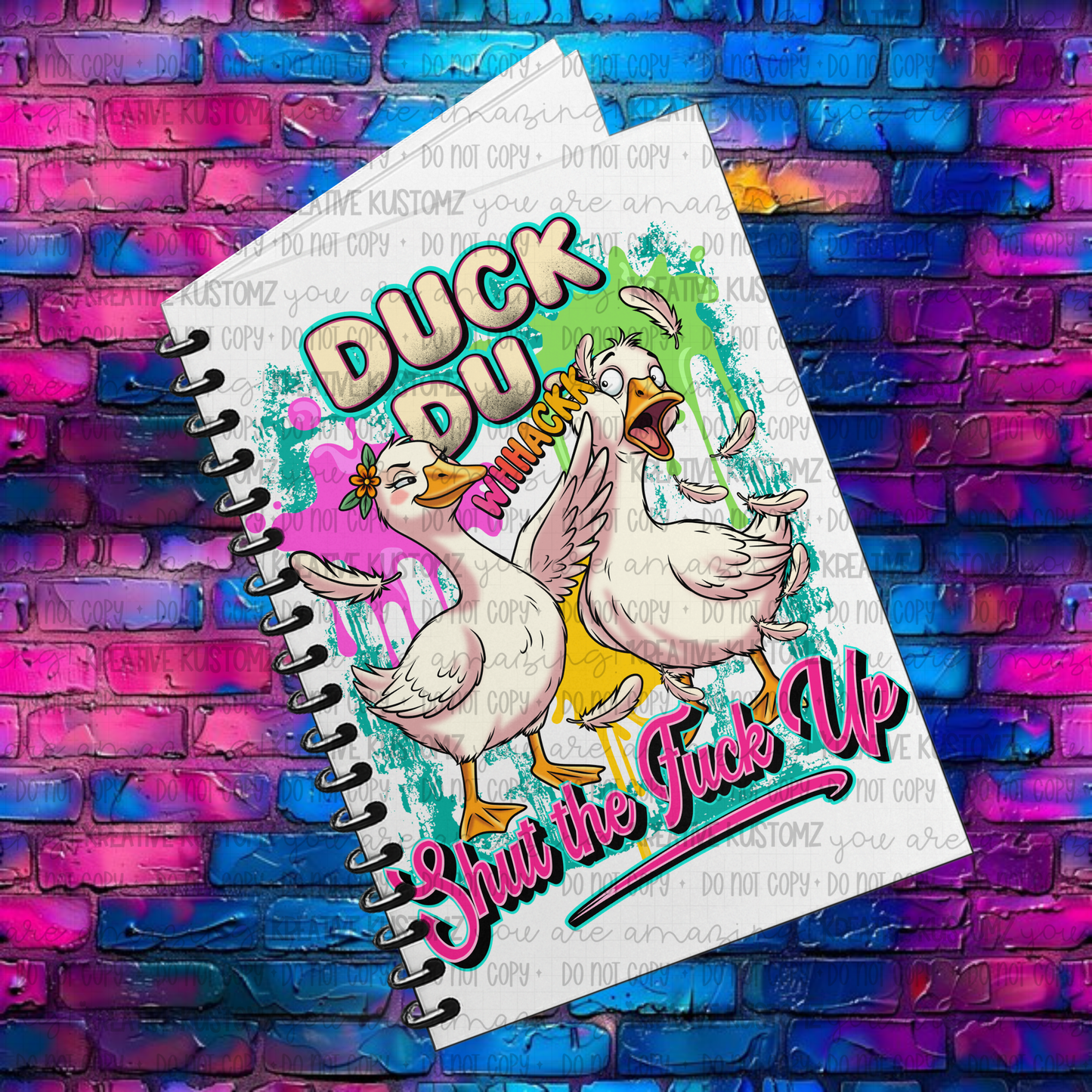 Duck Up | UVDTF A5 Notebook Wrap Decal