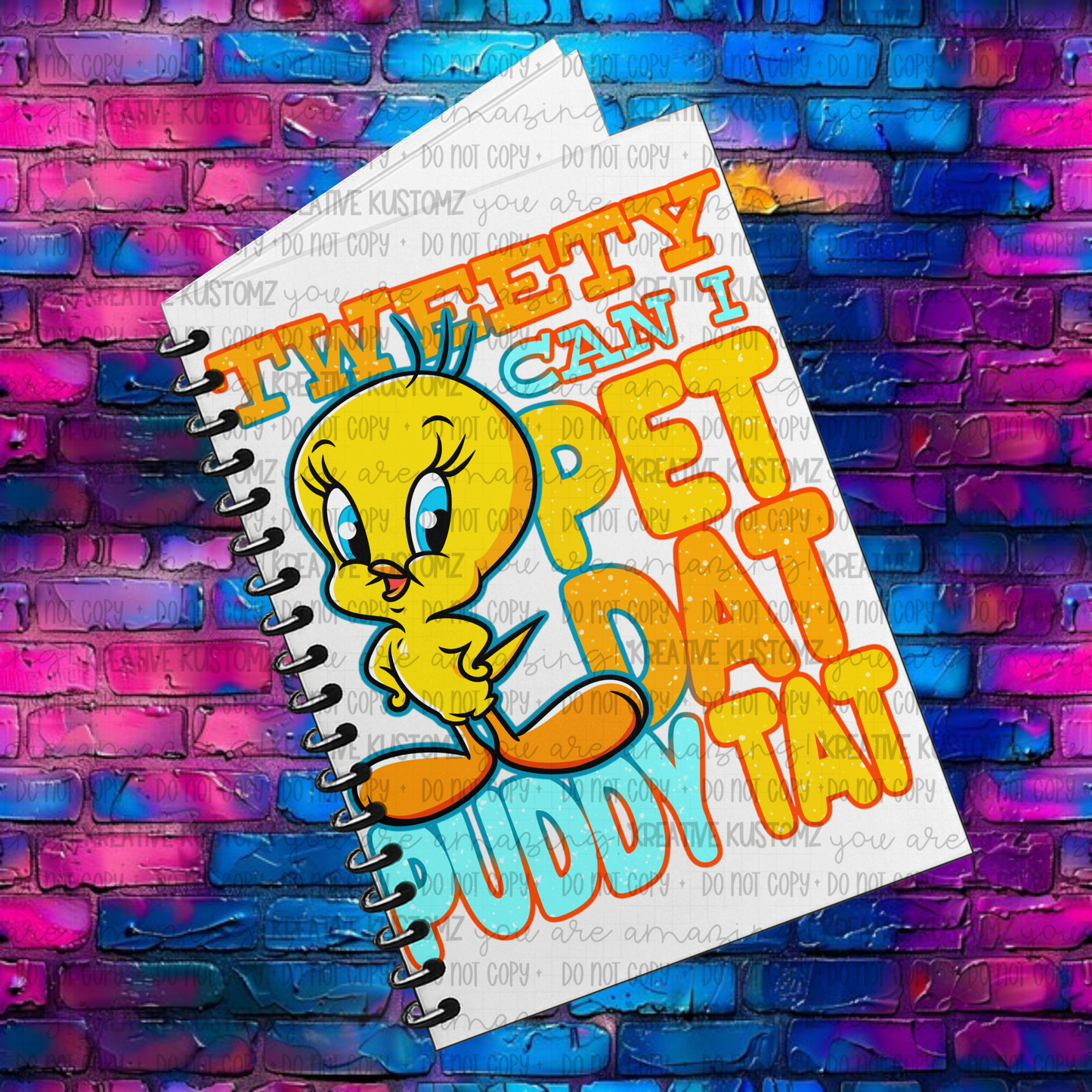 Puddy Tat | UVDTF A5 Notebook Wrap Decal