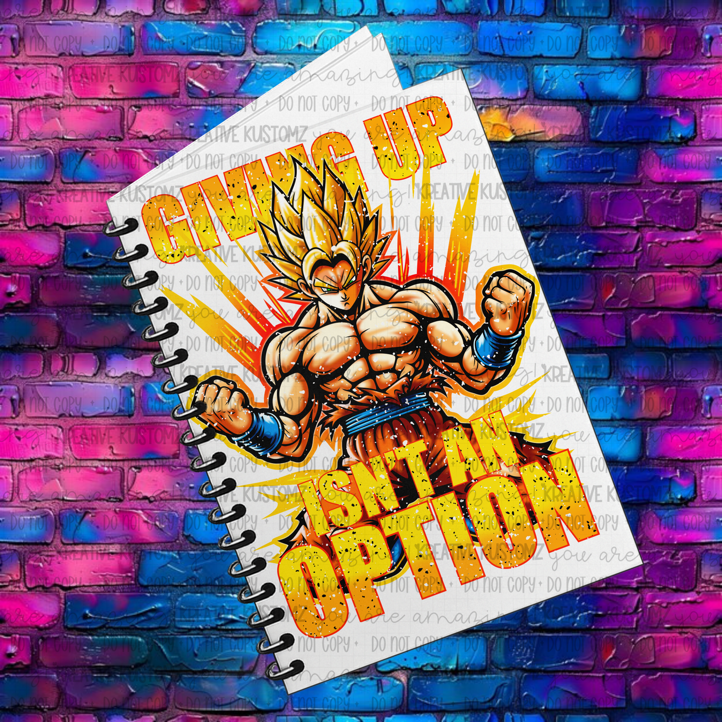 Giving Up | UVDTF A5 Notebook Wrap Decal
