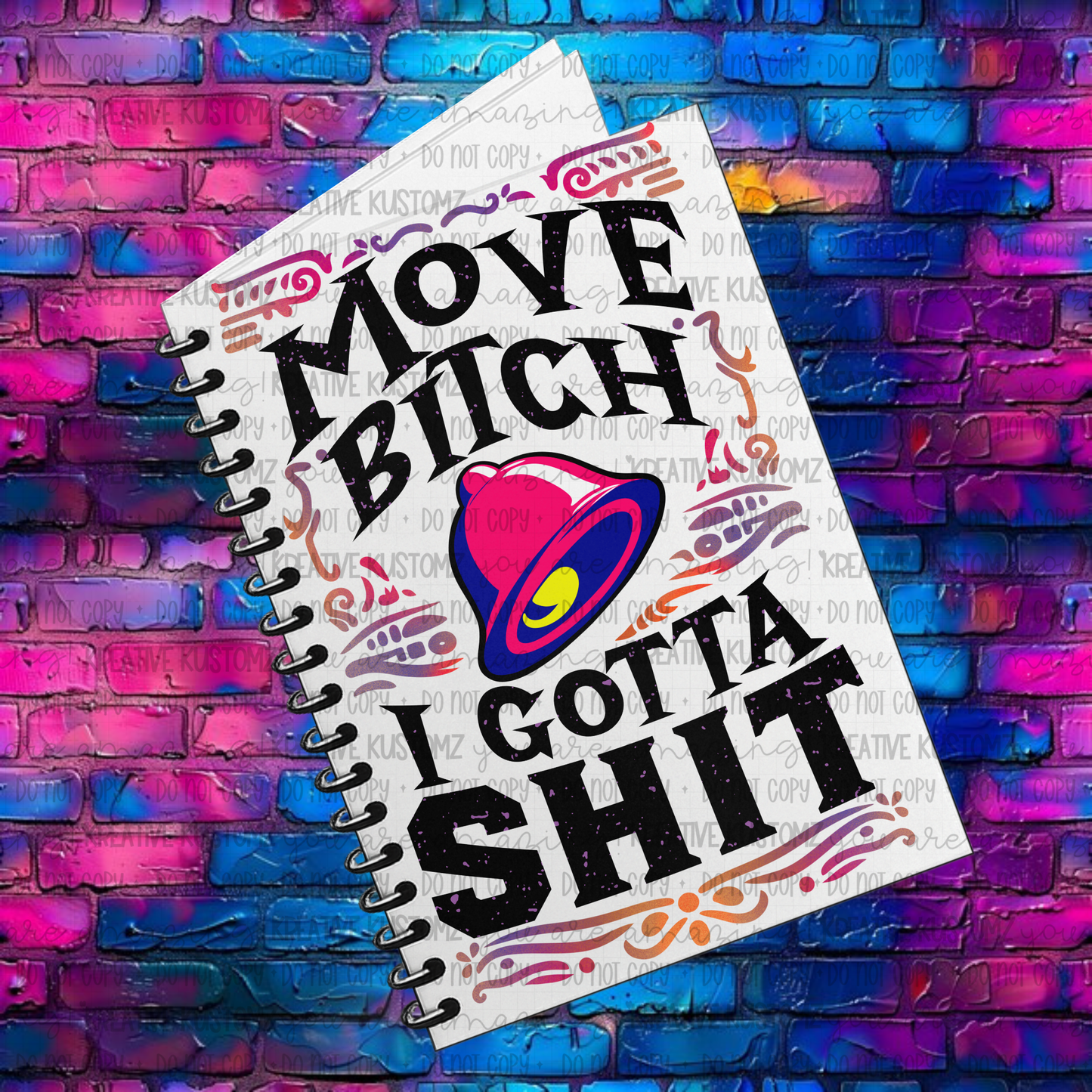 Move Taco | UVDTF A5 Notebook Wrap Decal