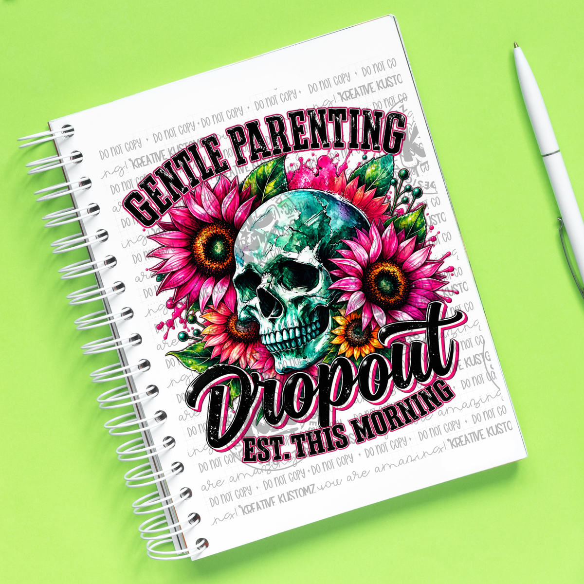 Gentle Parenting Est This Morning | UVDTF A5 Notebook Wrap Decal
